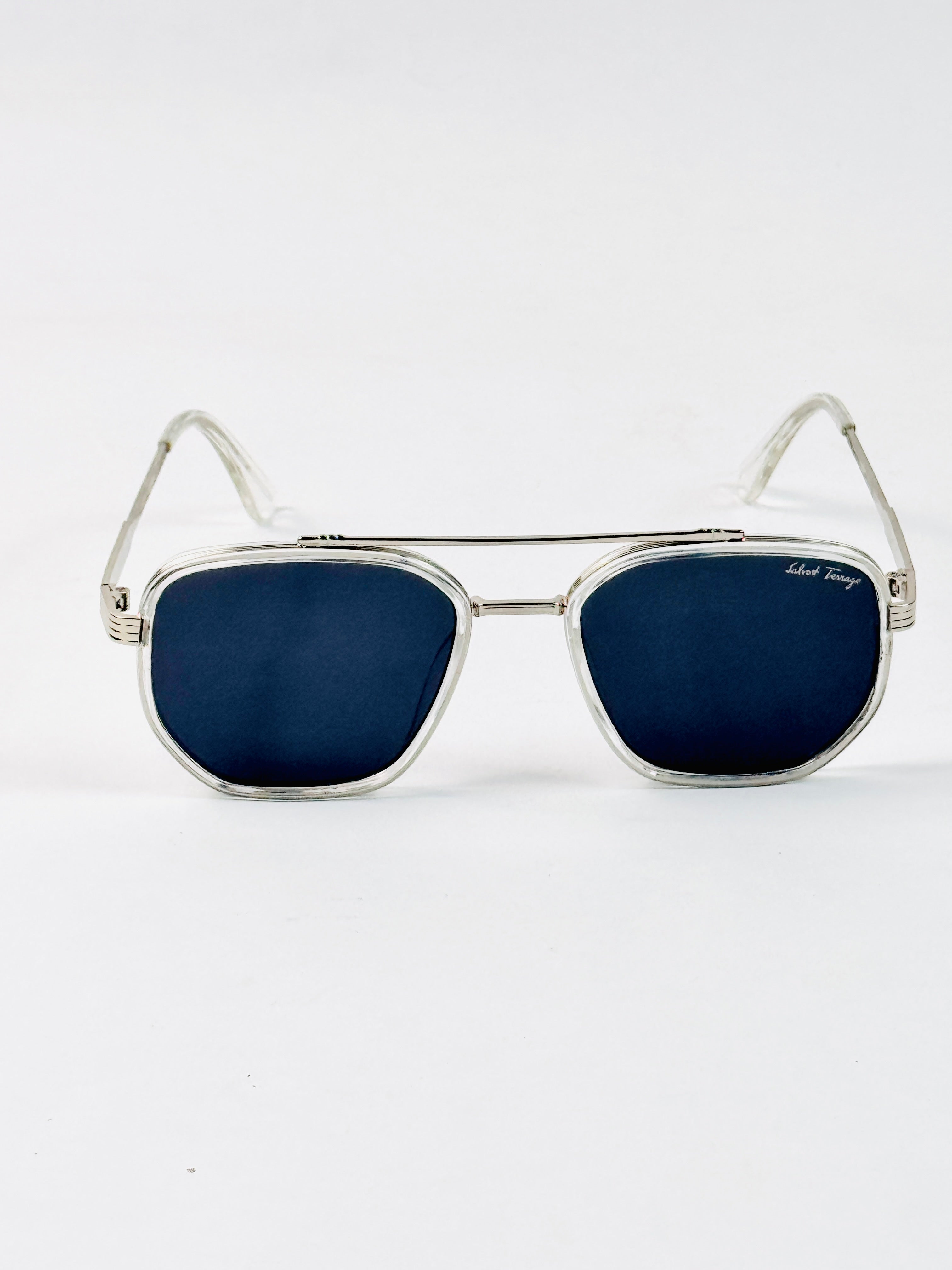 Ferragamo – 19344 – 55 – Transparent Black – Metal – Sunglasses – Unisex