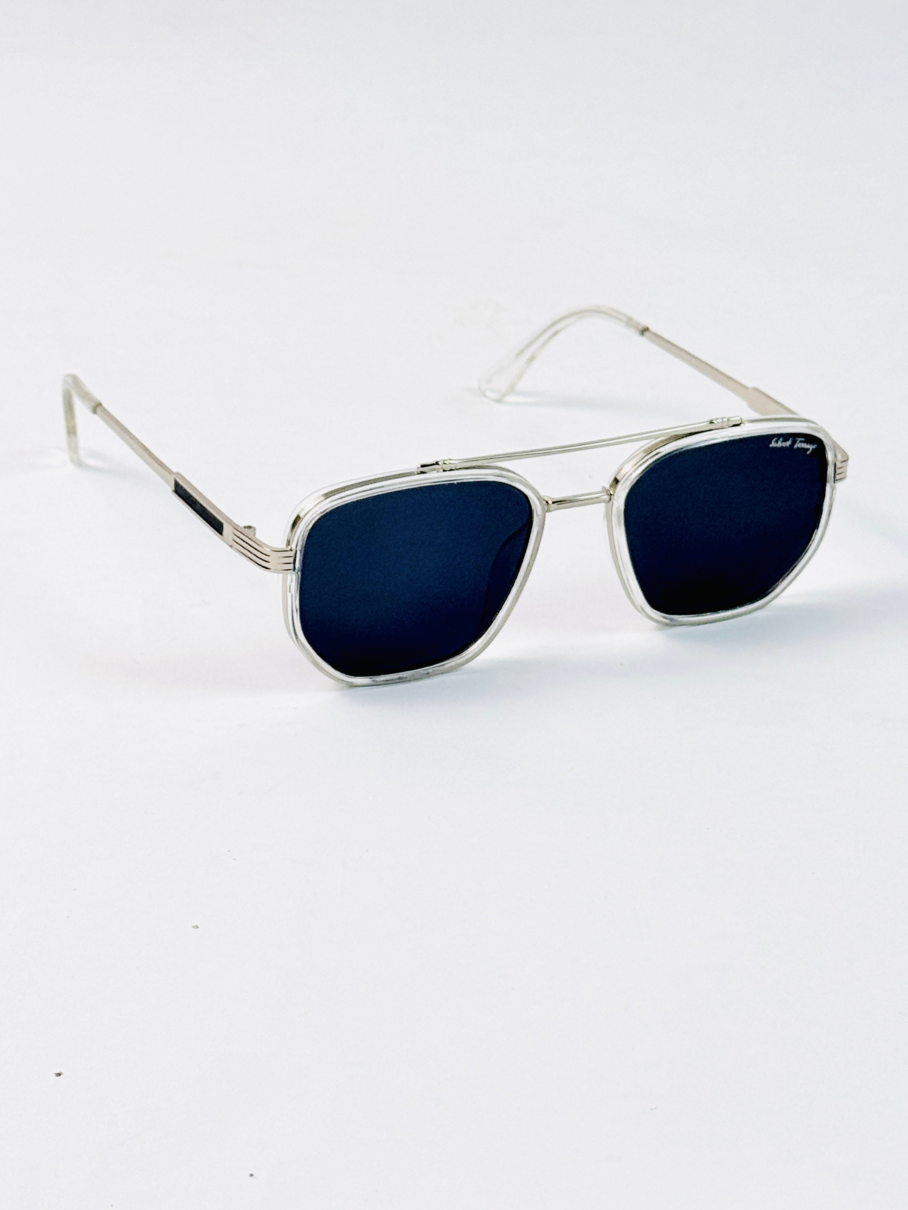 Ferragamo – 19344 – 55 – Transparent Black – Metal – Sunglasses – Unisex