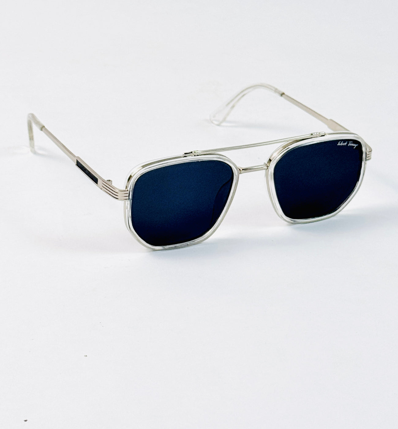 Ferragamo – 19344 – 55 – Transparent Black – Metal – Sunglasses – Unisex