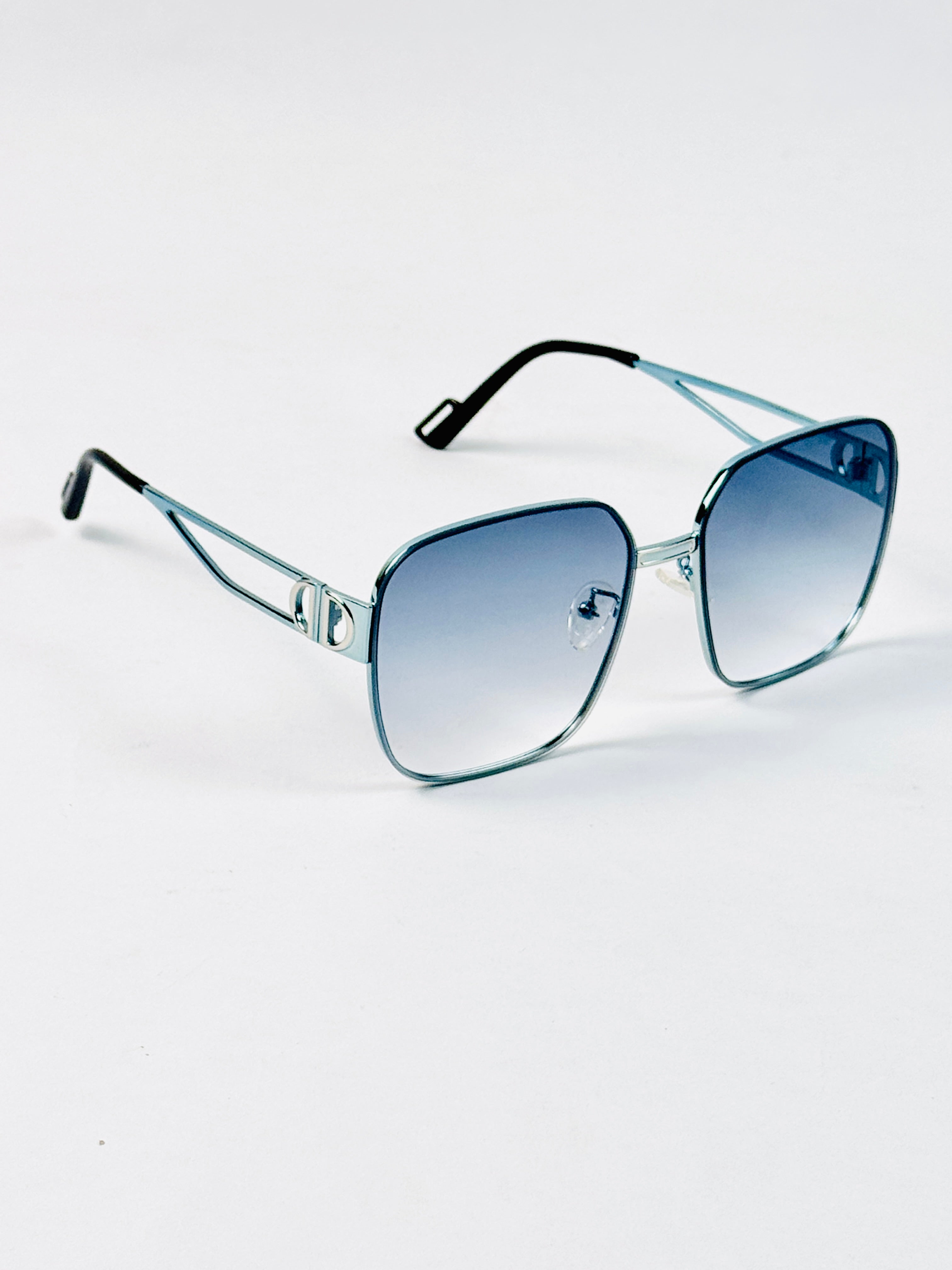 Dior – 342 – 56 – Blue – Metal – Sunglasses – Ladies