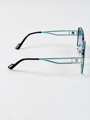 Dior – 342 – 56 – Blue – Metal – Sunglasses – Ladies
