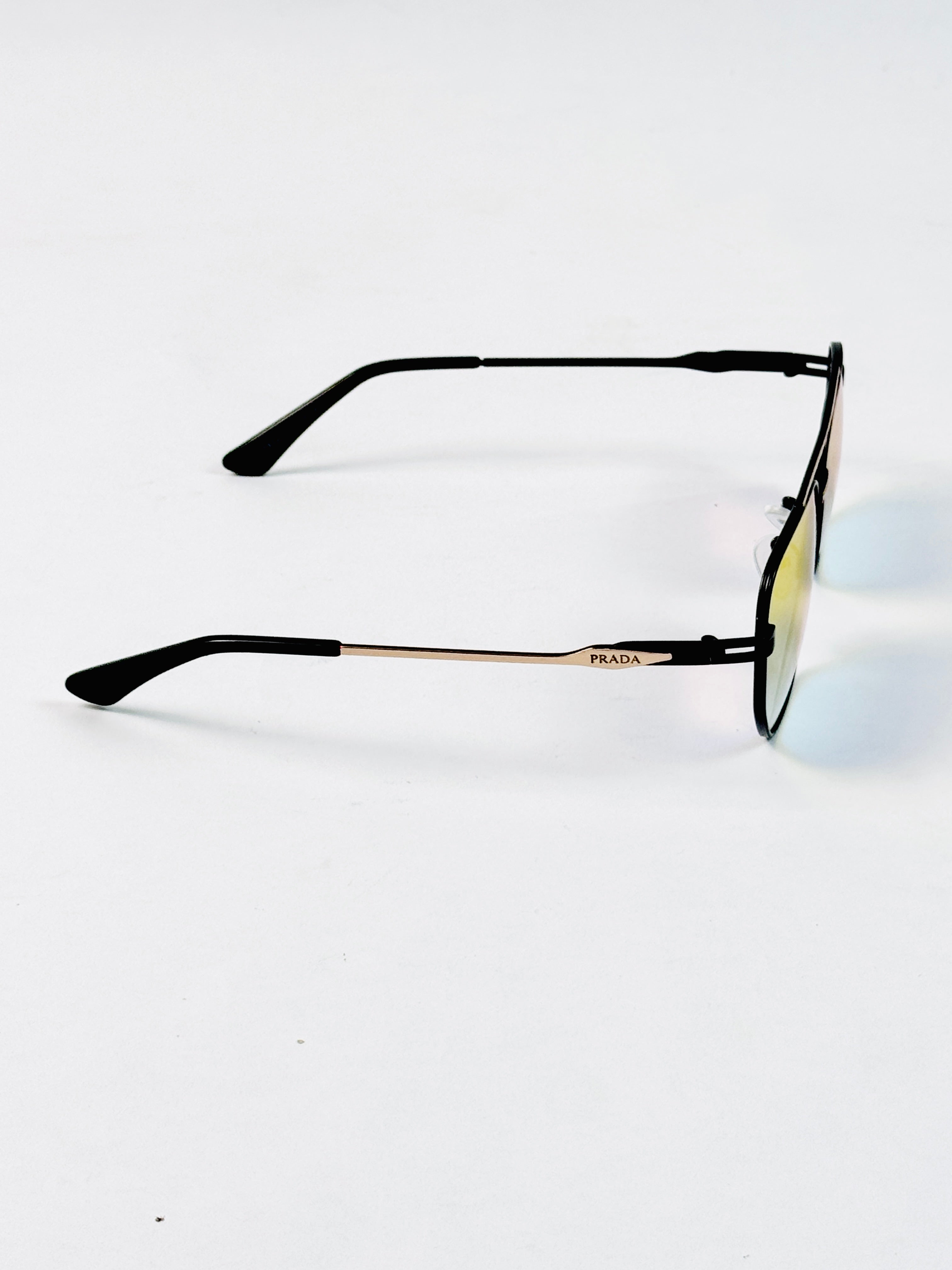 Prada – 19411 - 54 – Black Mercury – Metal – Sunglasses - Unisex