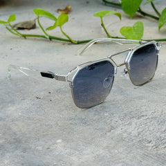 Ferragamo – 2420 – 56 – Silver Blue –- Metal – Sunglasses – Unisex