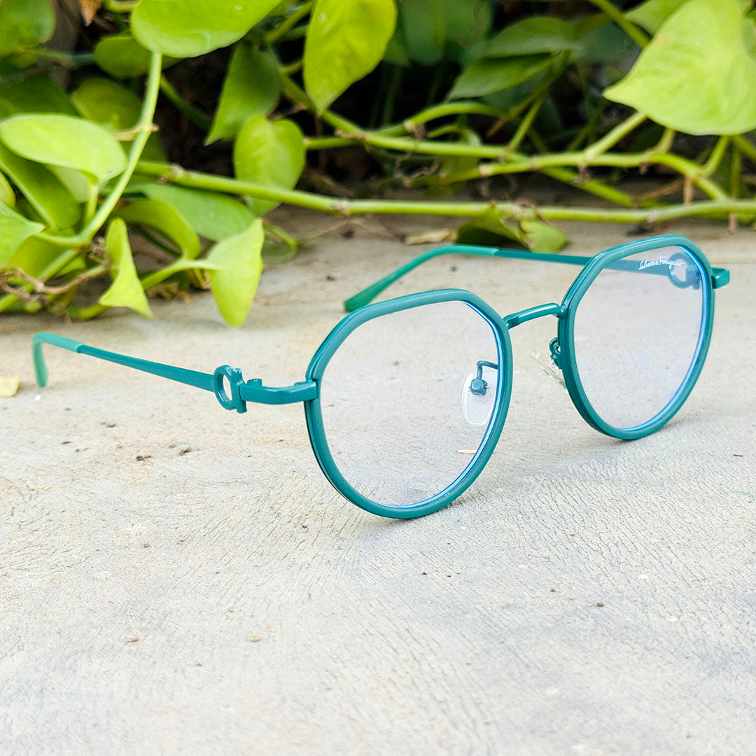 Ferragamo – 5580 – 54 – Green – Metal – Optics – Unisex