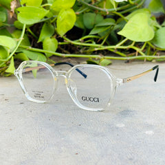 Gucci – 6008 – 52 - Transparent – Metal - Acetate – Optics – Ladies