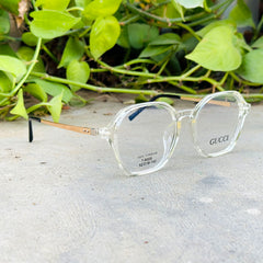 Gucci – 6008 – 52 - Transparent – Metal - Acetate – Optics – Ladies