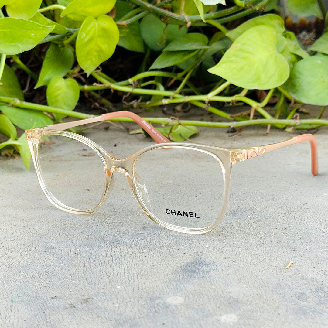 Chanel – 5501 – 56 - Orange – Acetate - Metal - Optics – Ladies