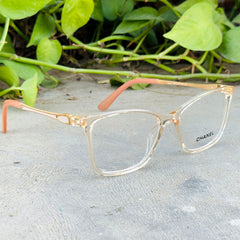 Chanel – 5527 – 55 - Orange – Acetate - Metal - Optics – Ladies