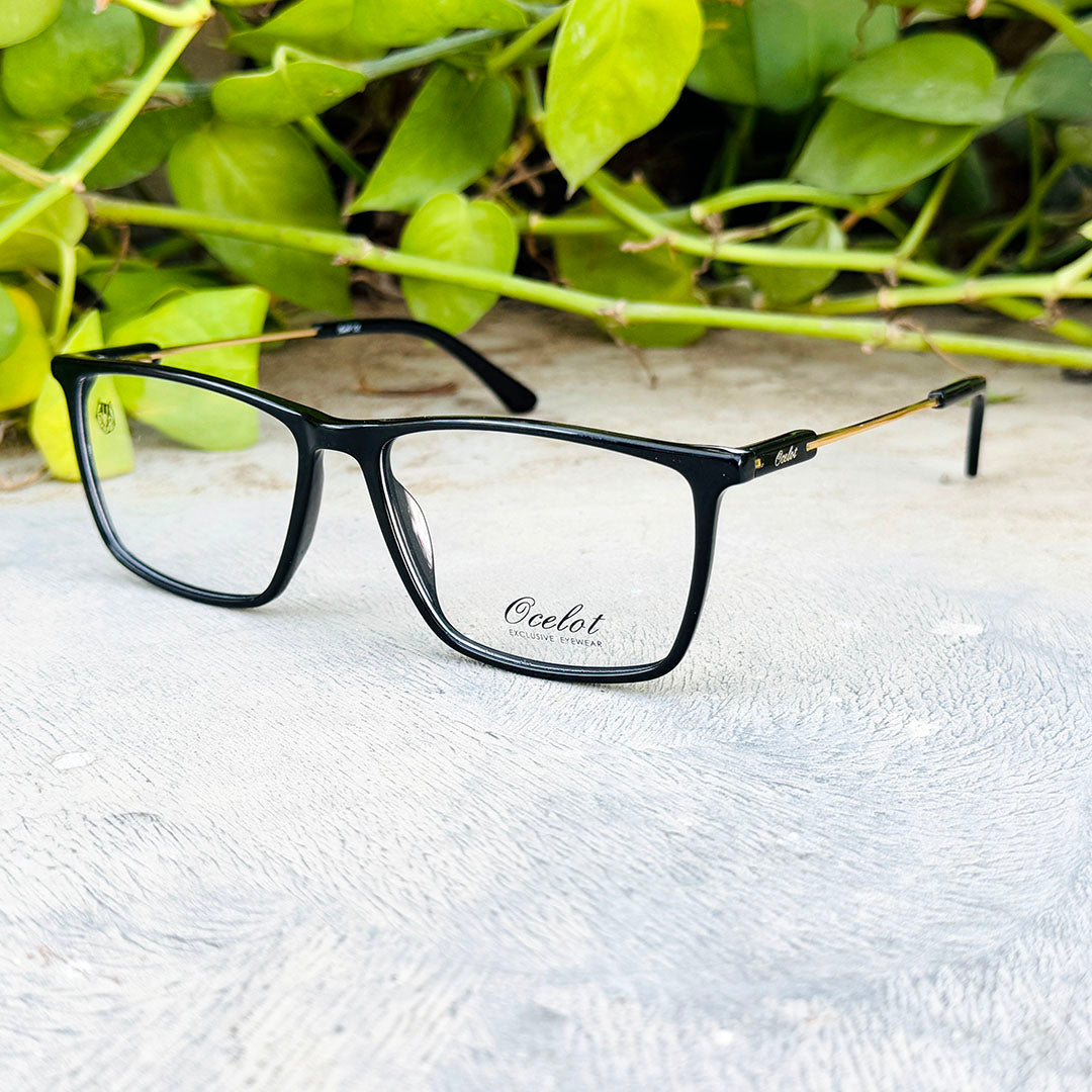Ocelot – 9018 – 53 – Golden Black – Acetate - Metal - Optics – Unisex - Premium