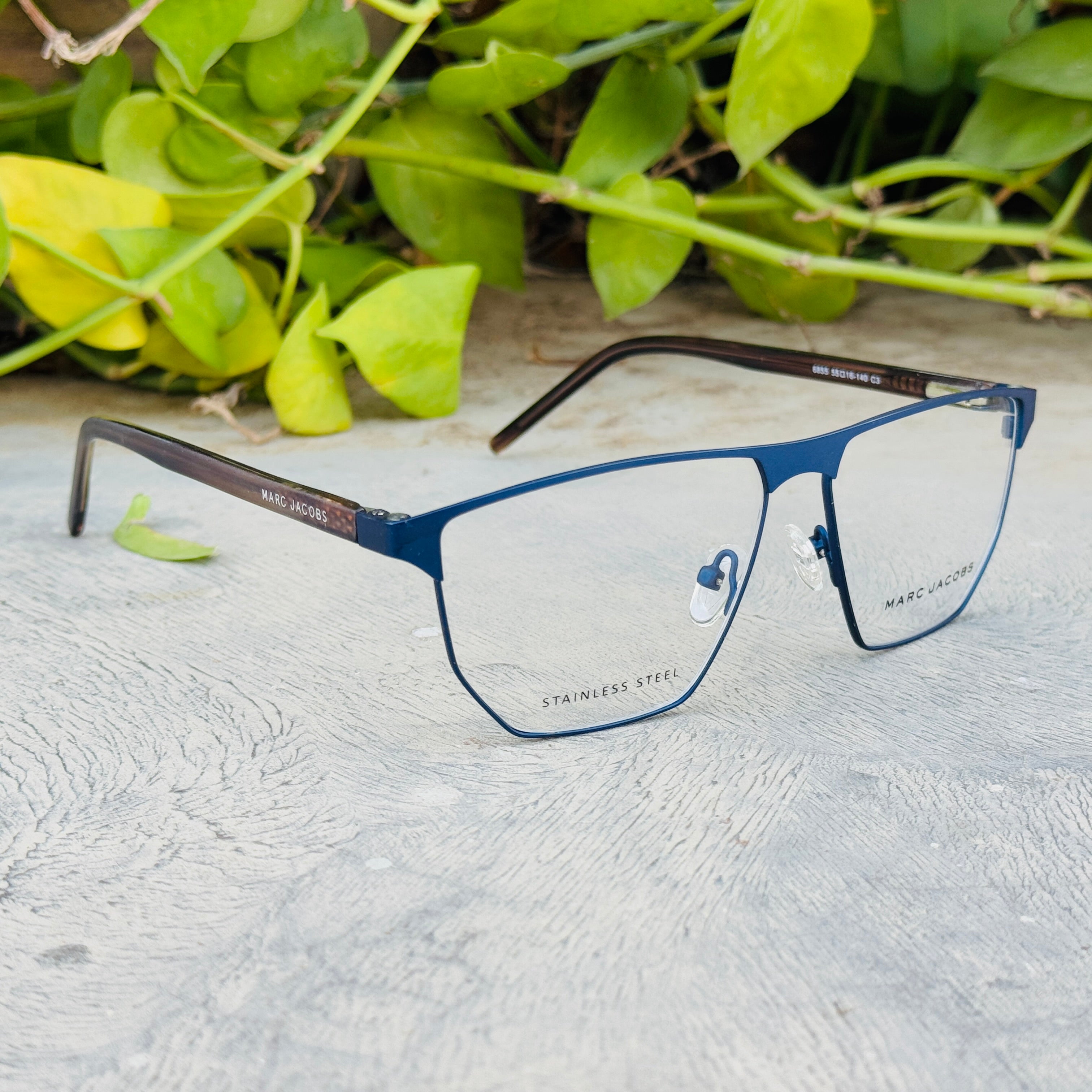 Marc Jacobs – 6855 – 55 - Brown Blue  / Yellow / Black – Metal - Optics – Unisex - Attachments