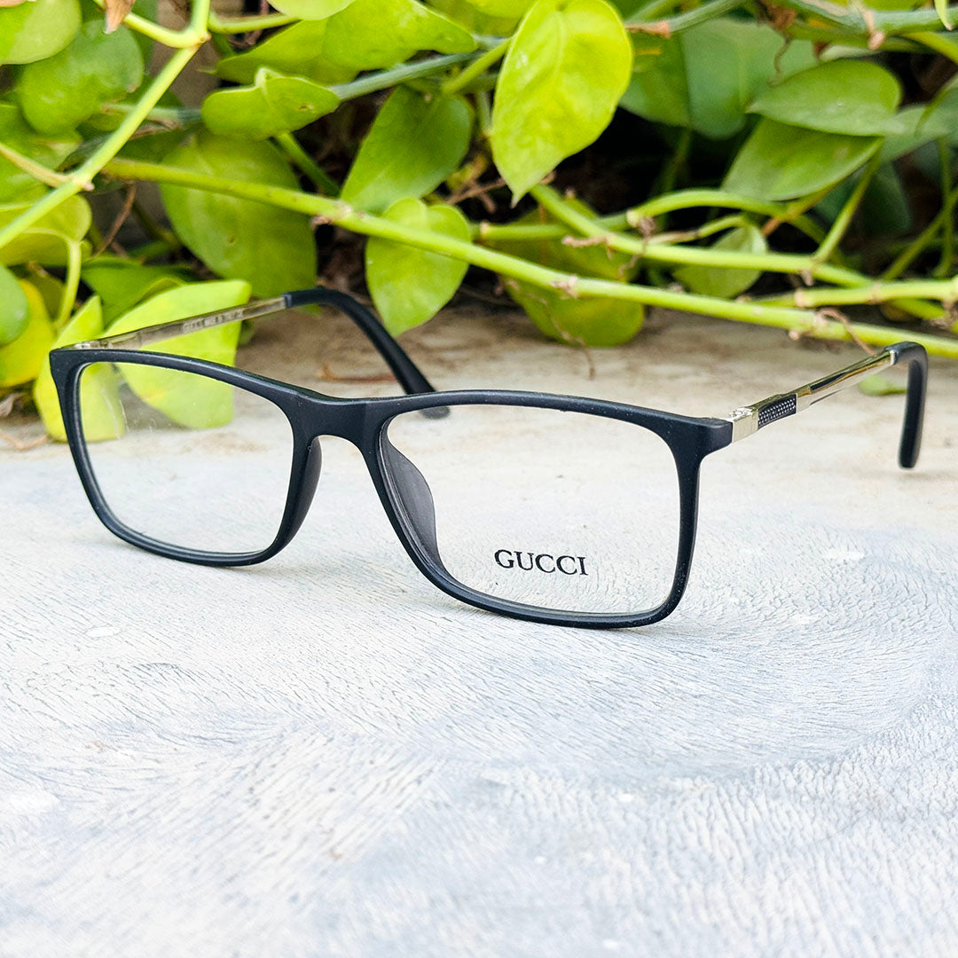 Gucci – 5640 – 53 – Silver Matte Black –  Acetate - Metal - Optics – Unisex - Premium