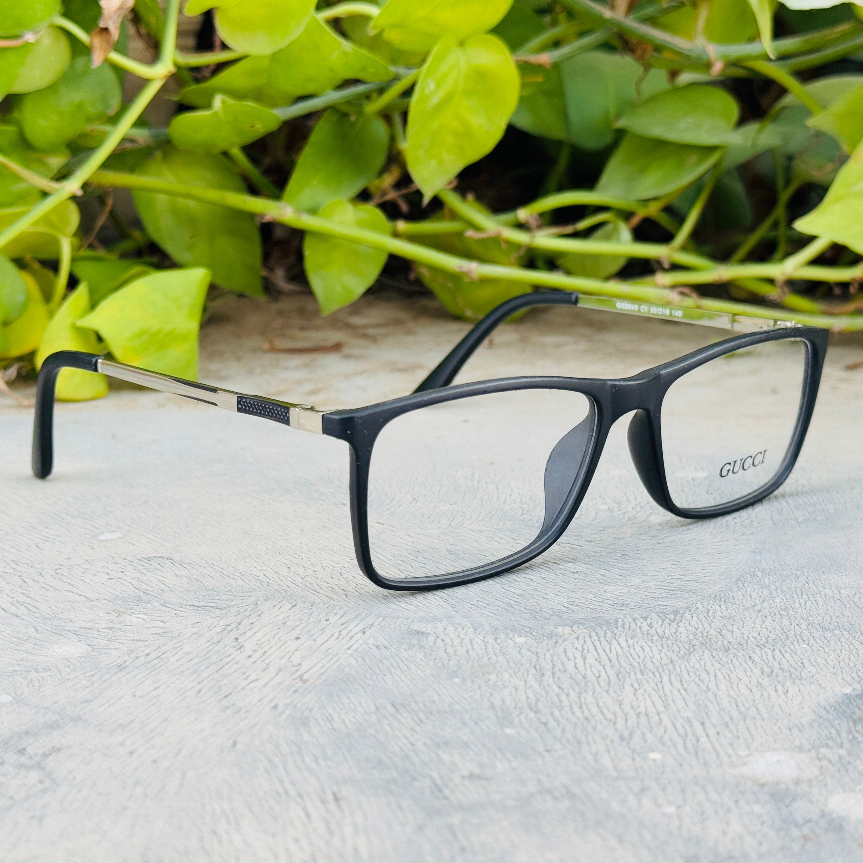 Gucci – 5640 – 53 – Silver Matte Black –  Acetate - Metal - Optics – Unisex - Premium