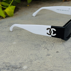 Chanel – 5525 – 50 – Black White – Acetate - Sunglasses – Unisex - Premium