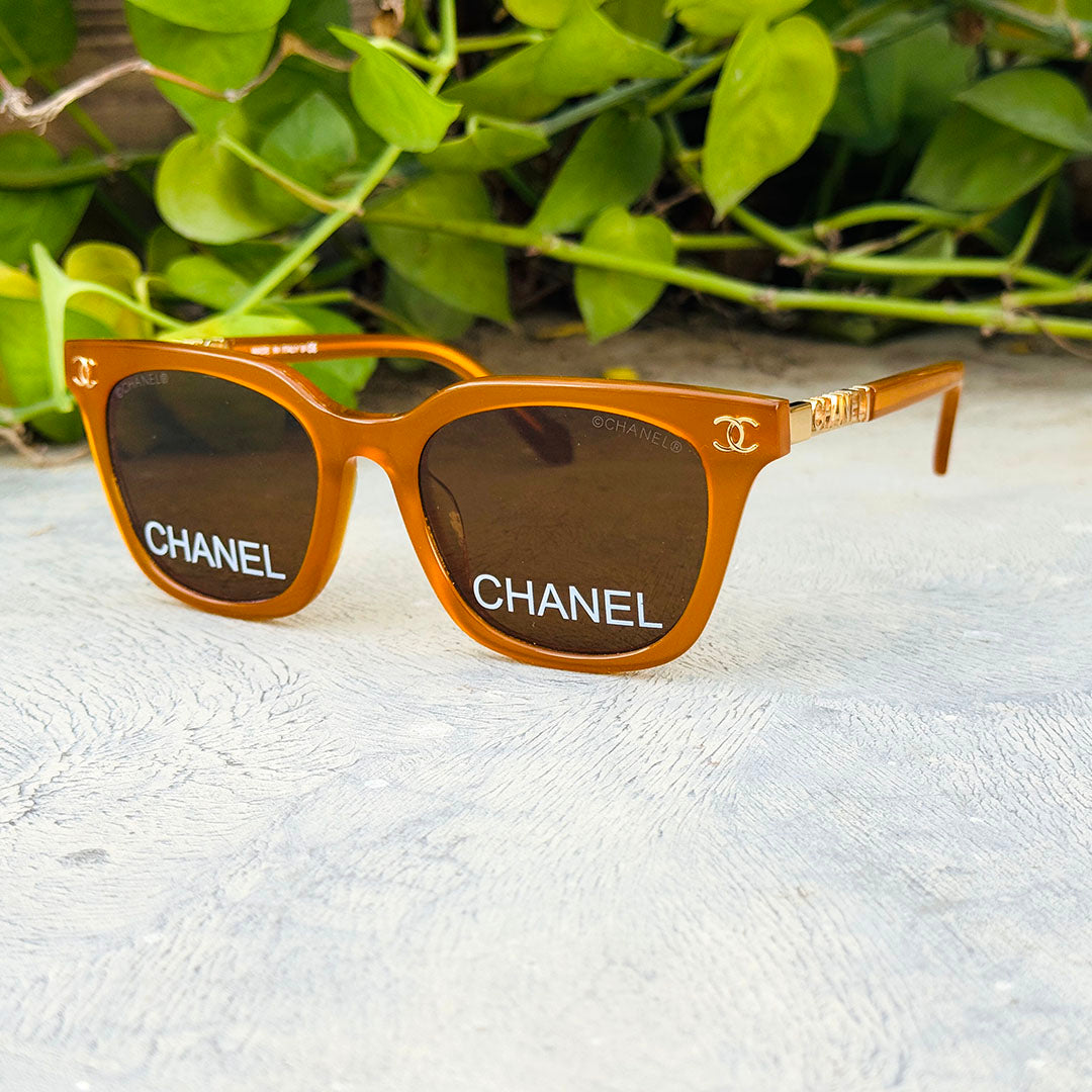Chanel – 5689 – 53 – Mustard – Acetate - Sunglasses – Women - Premium