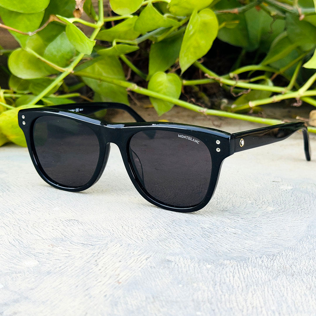 Mont Blanc – 0124 – 53 – Black – Acetate - Sunglasses – Unisex - Premium