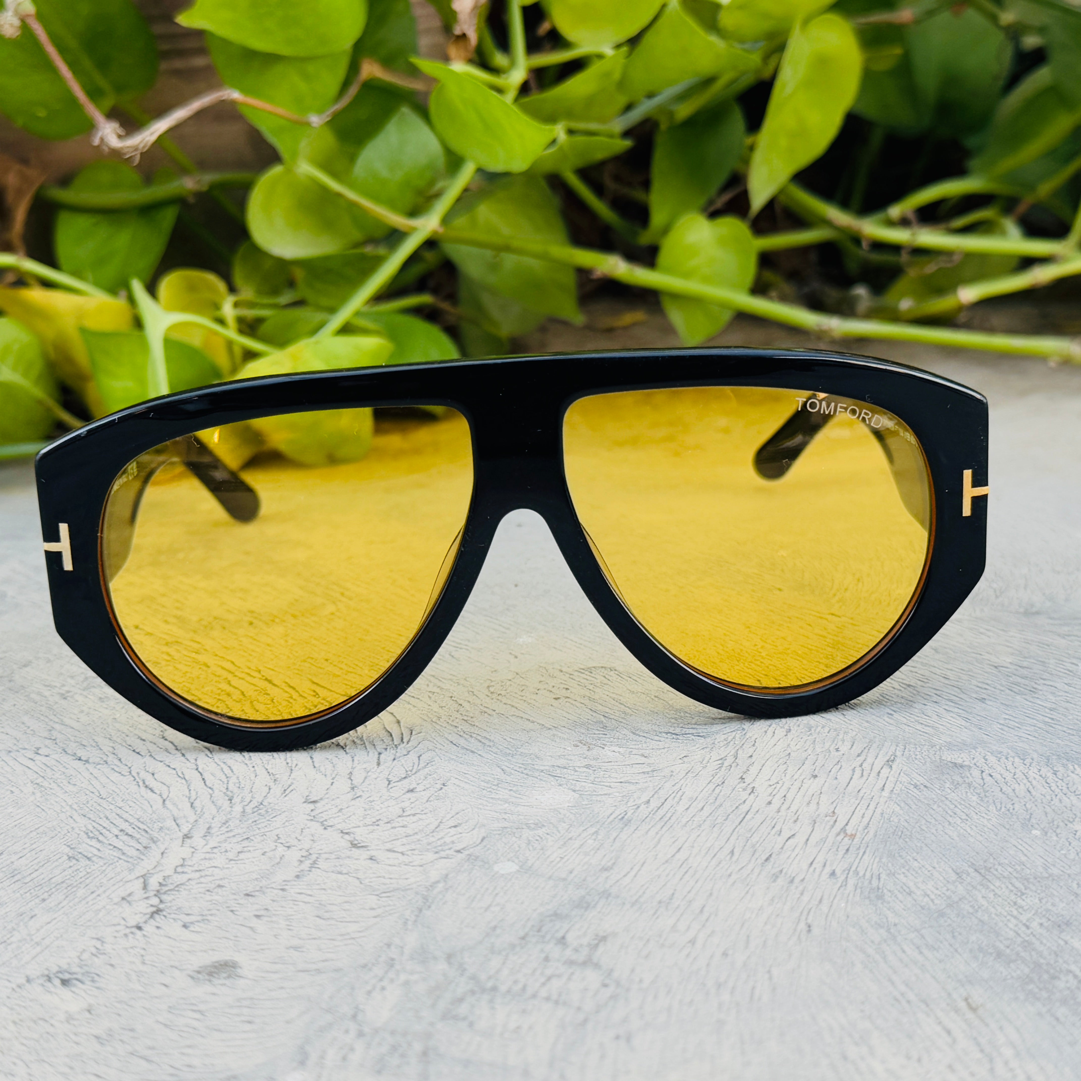 Tom Ford – 1044 - 60 –  Black Yellow – Acetate - Sunglasses – Unisex - Premium
