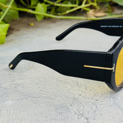 Tom Ford – 1044 - 60 –  Black Yellow – Acetate - Sunglasses – Unisex - Premium