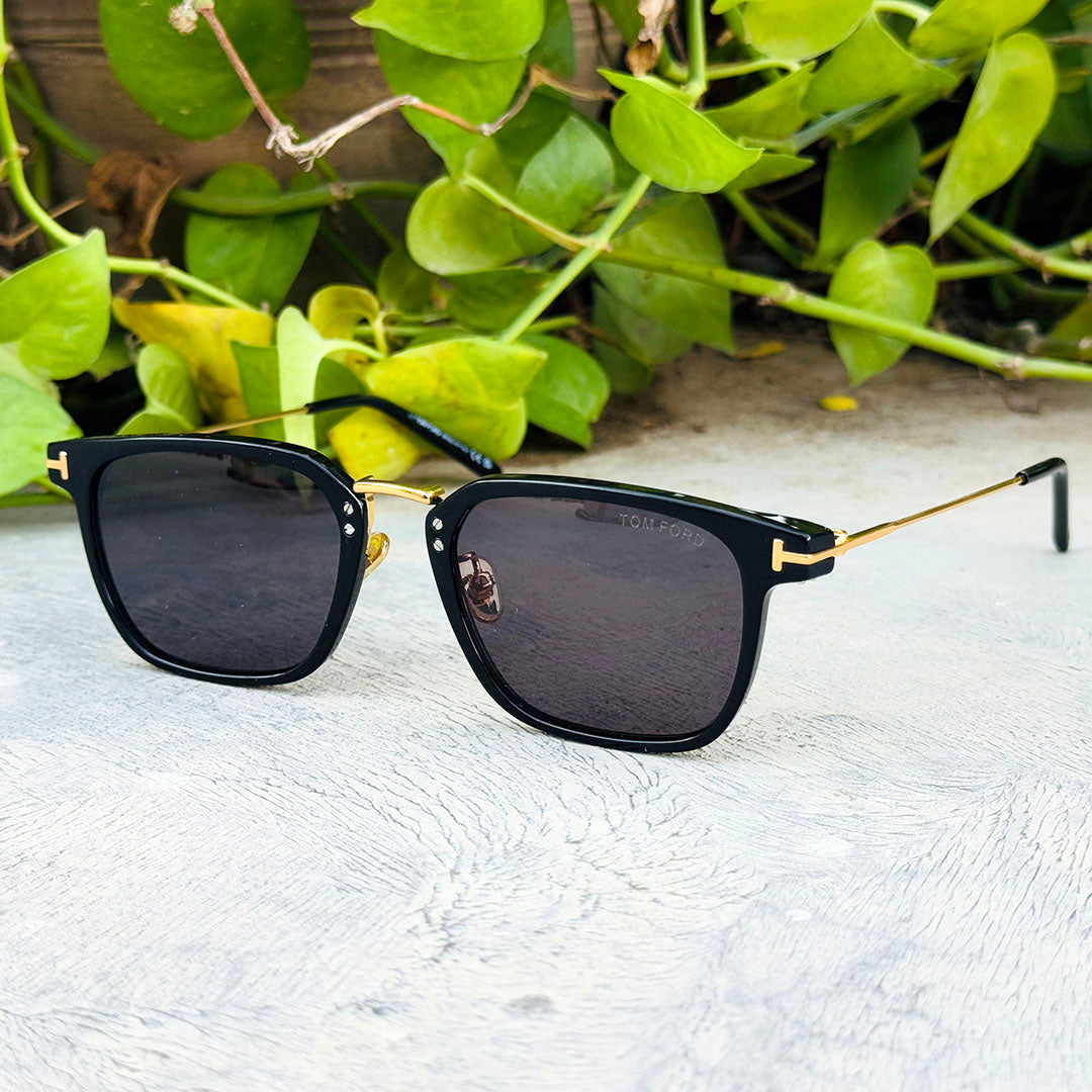 Tom Ford –1042 - 52 –  Golden Black – Acetate - Metal - Sunglasses – Unisex - Premium