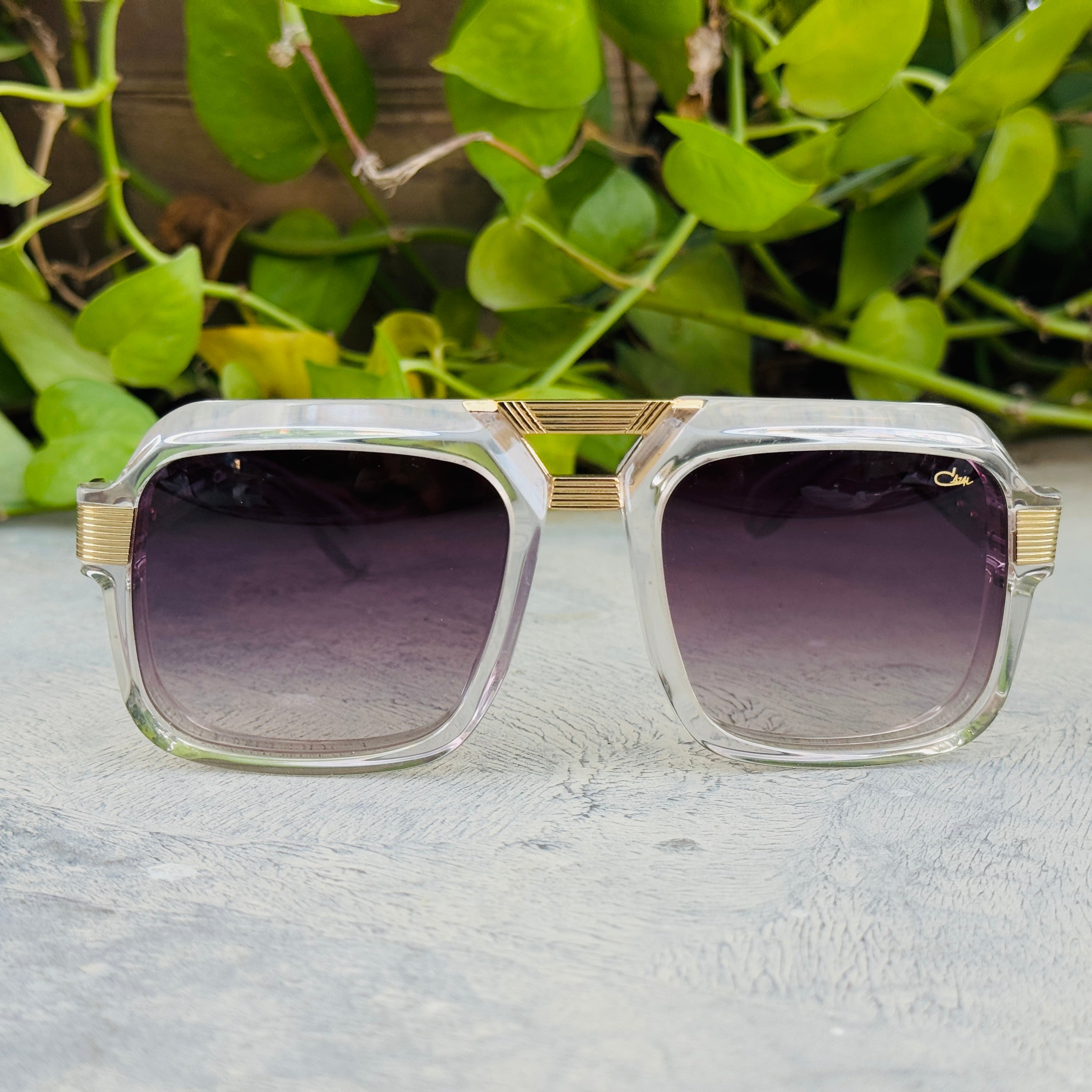Cazal –669 - 52 –  Transparent Black – Acetate - Metal - Sunglasses – Unisex - Premium