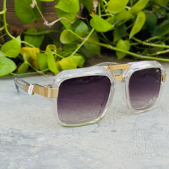 Cazal –669 - 52 –  Transparent Black – Acetate - Metal - Sunglasses – Unisex - Premium