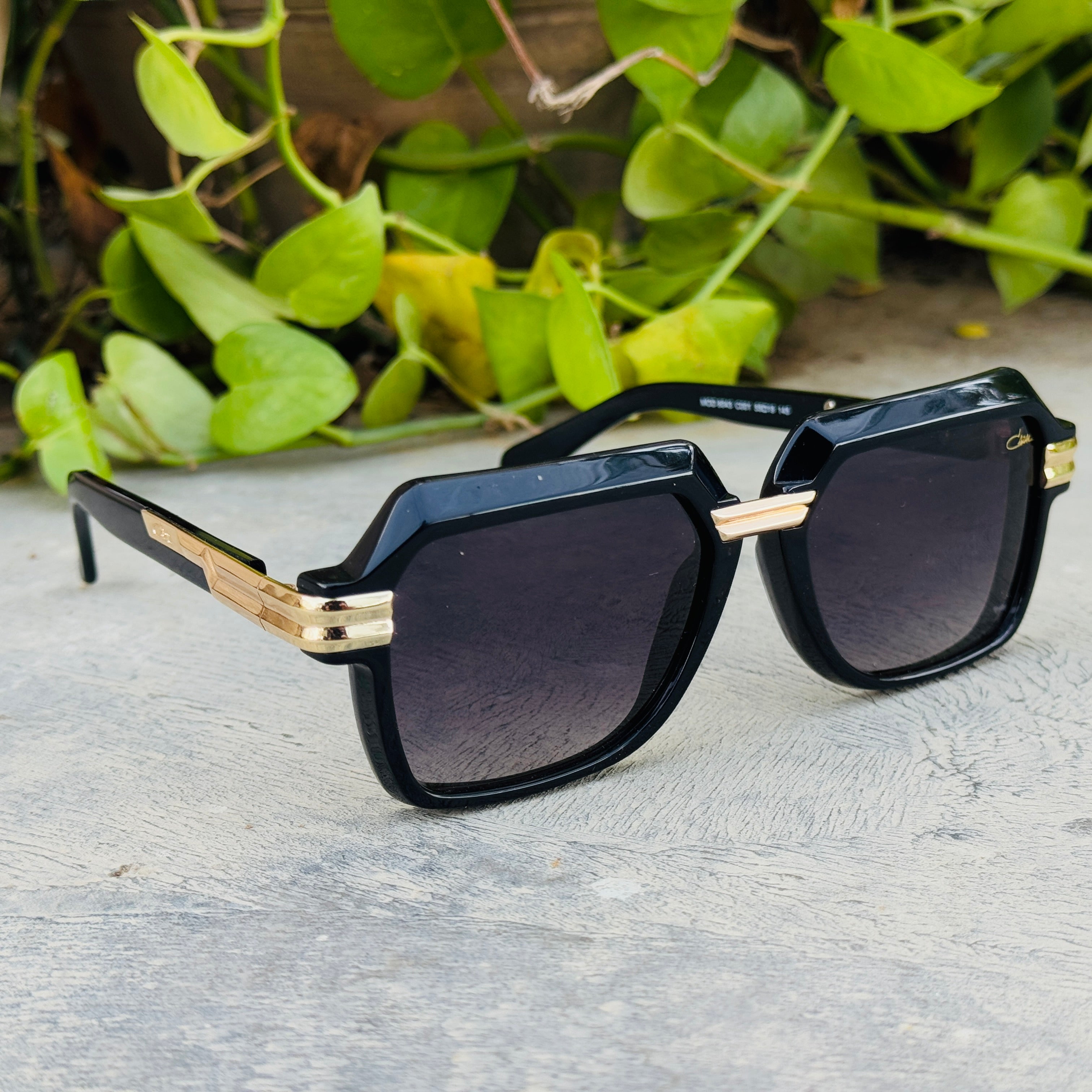 Cazal – 8043 - 55 – Golden Black – Acetate - Metal - Sunglasses – Unisex - Premium