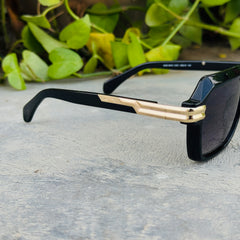 Cazal – 8043 - 55 – Golden Black – Acetate - Metal - Sunglasses – Unisex - Premium