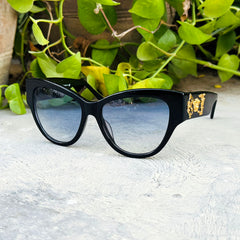 Versace – 4322 - 55 – Black Blue – Acetate - Sunglasses – Ladies - Premium