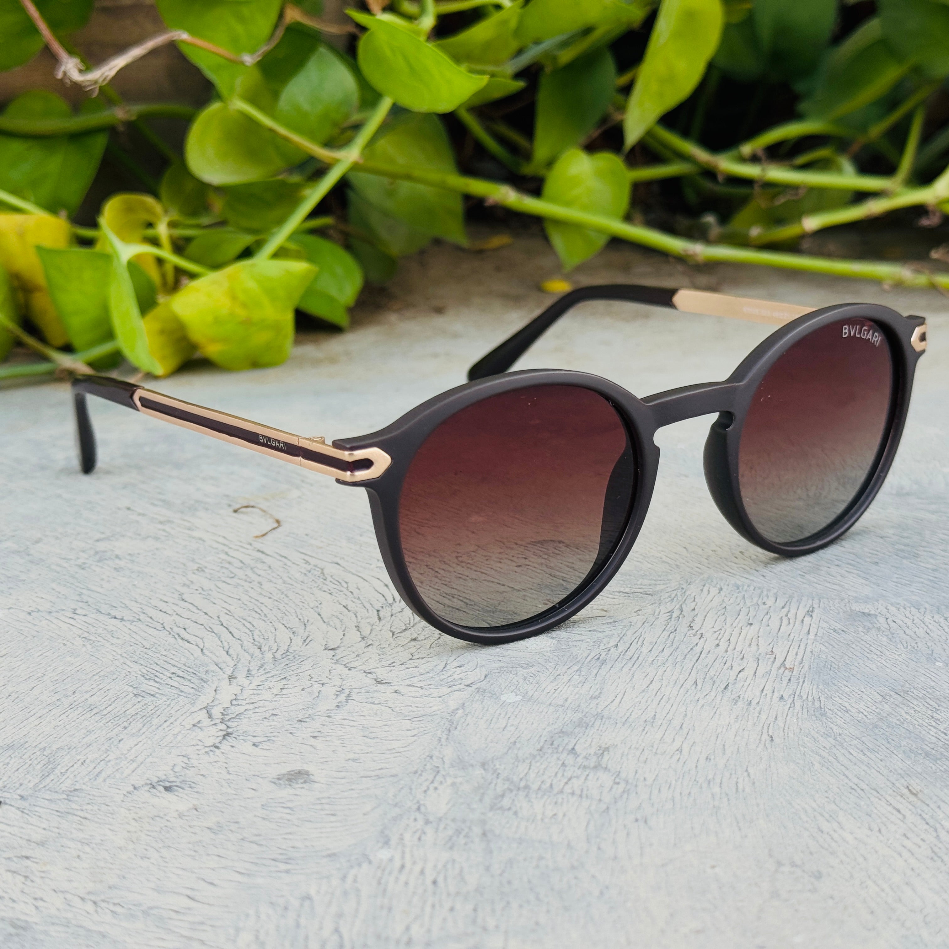 Bvlgari – 3046 - 49 – Golden Brown – Acetate - Metal - Sunglasses – Unisex - Premium