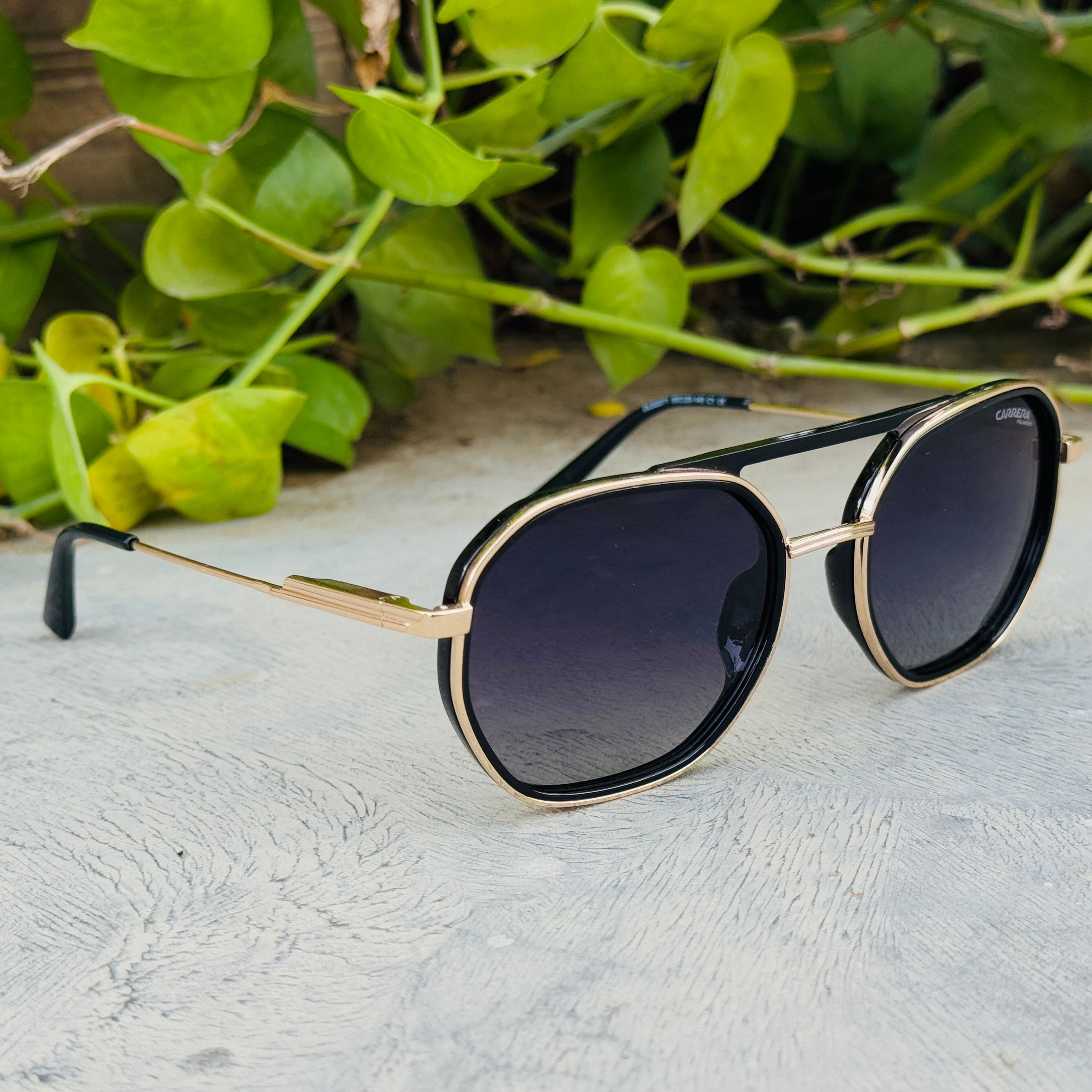 Carrera – 2271 - 55 – Golden Black – Acetate - Metal - Sunglasses – Unisex - Premium