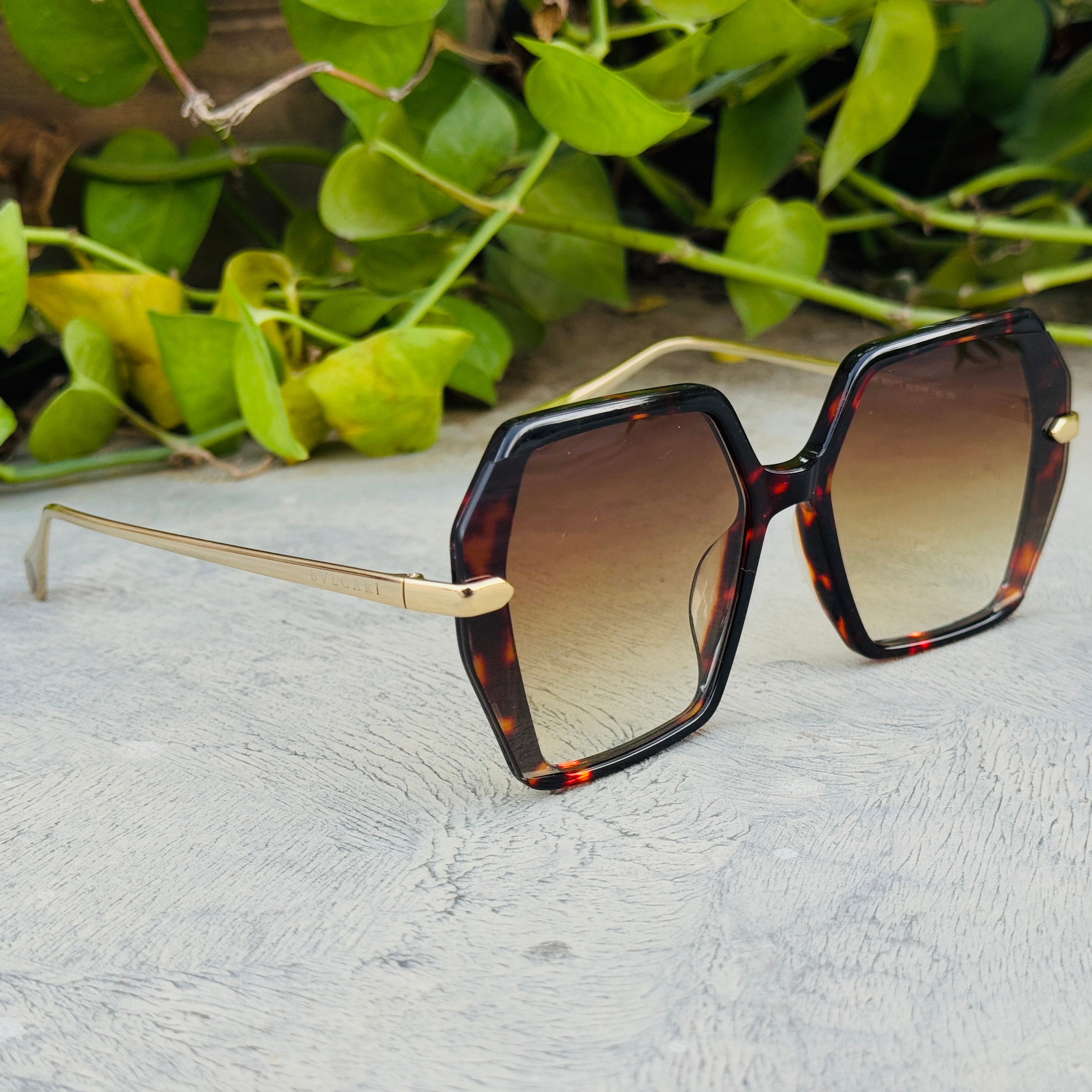 Bvlgari – 8240 - 62 – Golden Brown – Metal - Sunglasses – Women - Premium