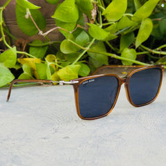Boss – 1371 - 57 – Mustard Black – Acetate - Sunglasses – Unisex - Premium