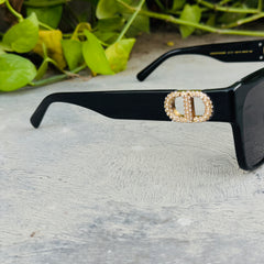 Dior – S11F - 53 – Black – Acetate - Sunglasses – Women - Premium