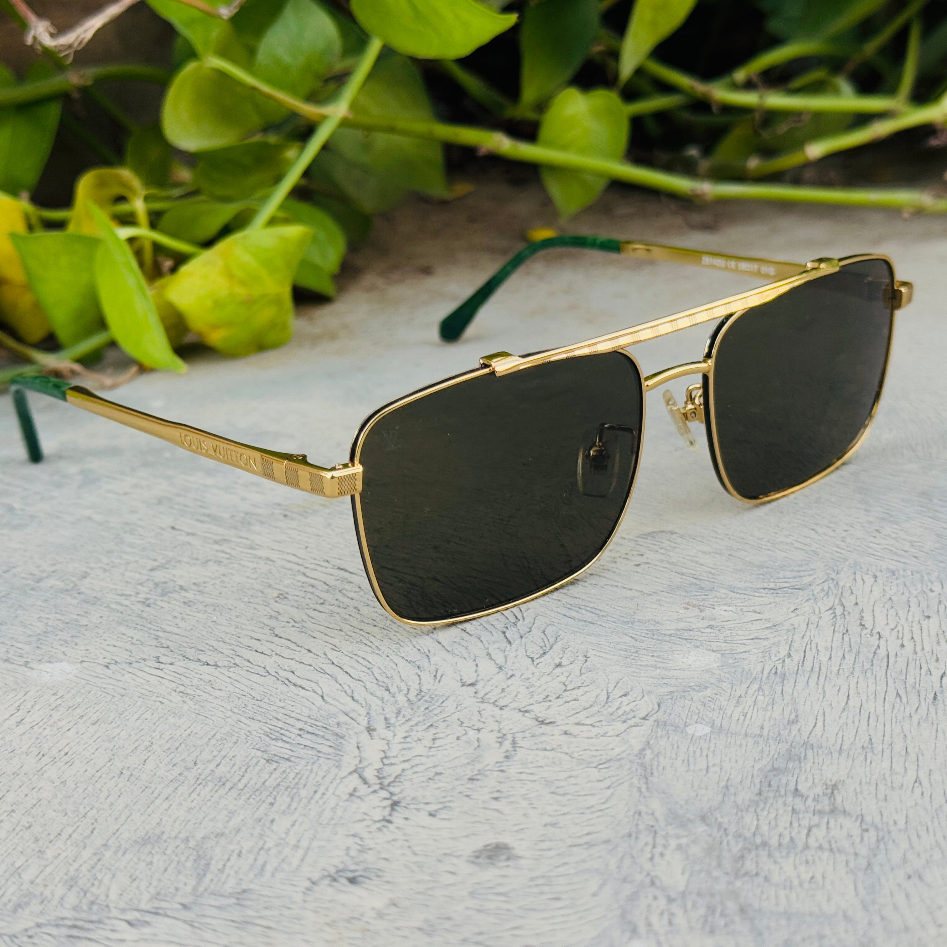 Louis Vuitton – 6142 - 58 – Golden Green – Metal - Sunglasses – Unisex - Premium