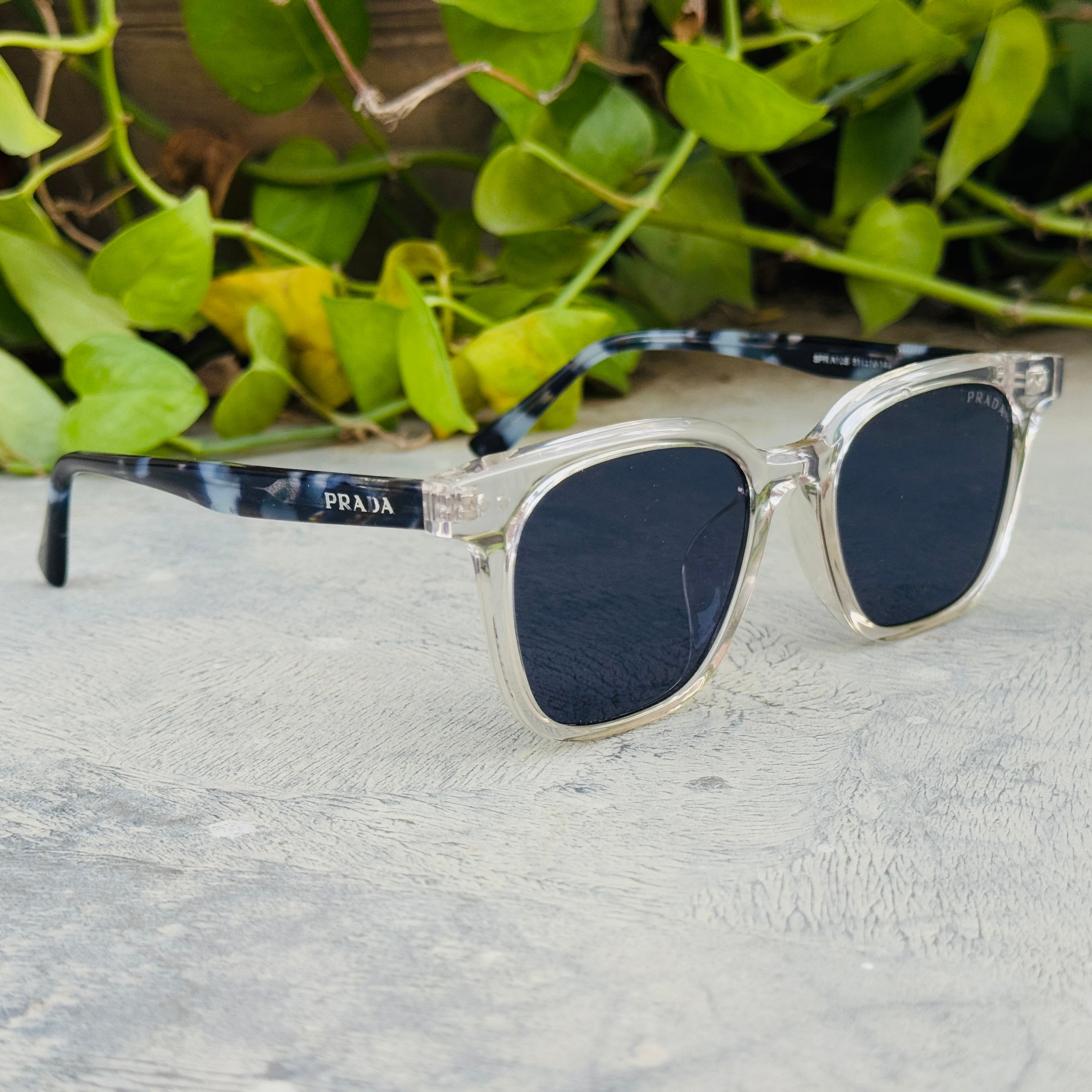 Prada – A10S - 51 – Transparent Black – Acetate - Sunglasses – Unisex - Premium
