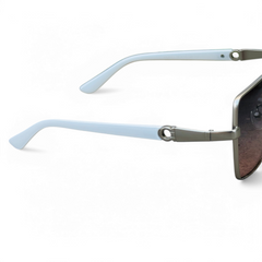 Ferragamo – 2061 – 56 – White Pink –- Metal – Sunglasses – Ladies
