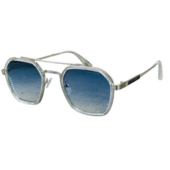 Ferragamo – 5600 – 56 – Silver Blue –- Metal – Sunglasses – Unisex