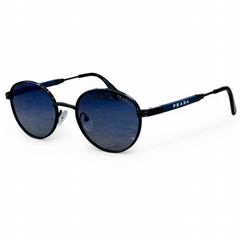 Prada – 04016 – 54 – Black Mercury – Metal – Sunglasses – Unisex - Polarized
