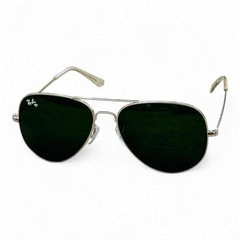 Rayban – 3026 – 62 – Silver Green – Metal – Sunglasses – Unisex