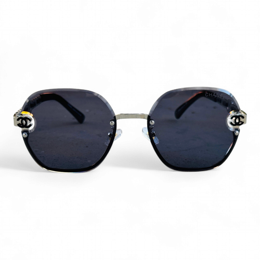 Chanel – 95053 – 60 – Silver Black – Metal – Sunglasses – Ladies