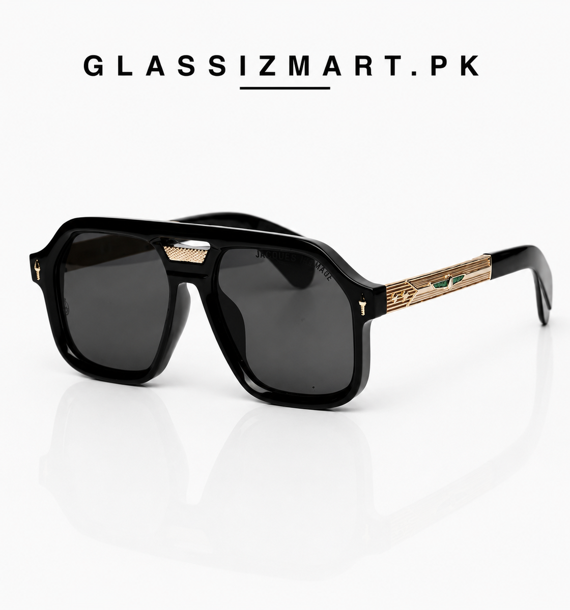 Jacques Marie Mage – 98408 – 58 – Golden Black – Acetate – Sunglasses – Unisex