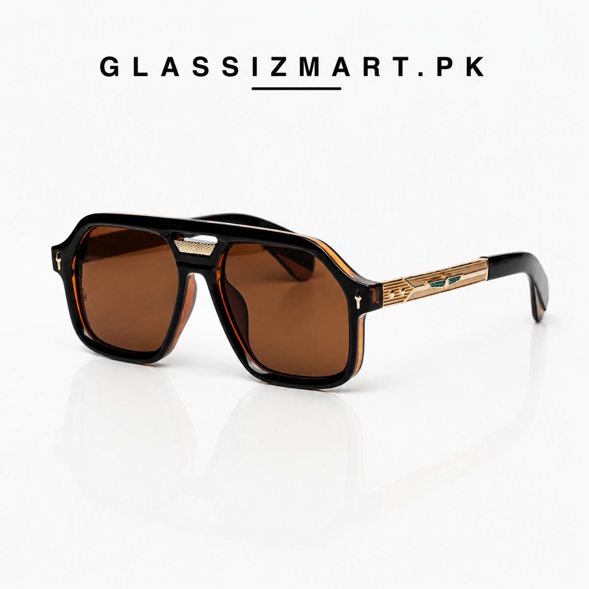 Jacques Marie Mage – 98408 – 58 – Golden Brown – Acetate – Sunglasses – Unisex