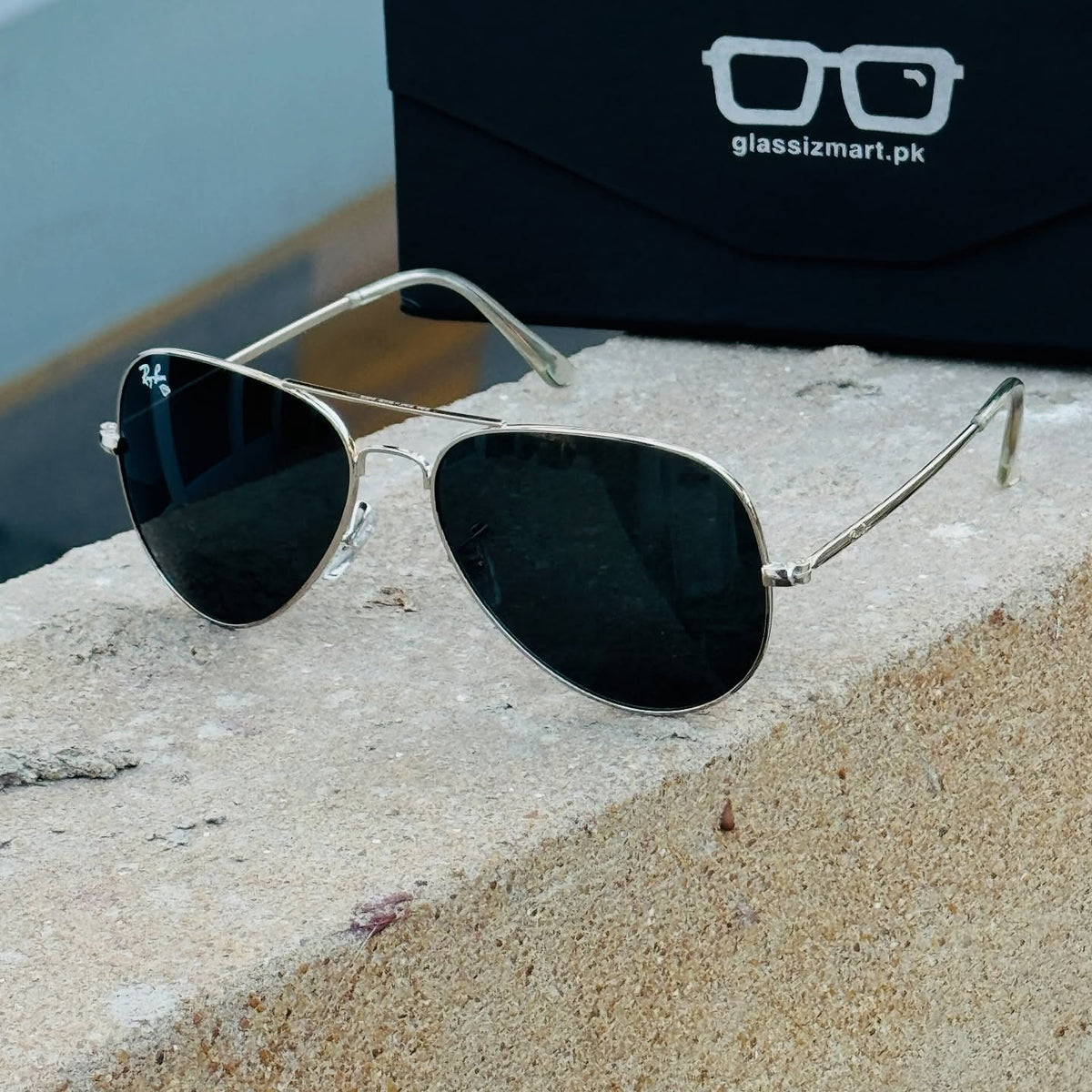 Rayban – 3026 – 62 – Silver Black – Metal – Sunglasses – Unisex