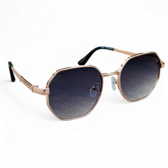 Tees – 2058 – 53 – Rose Gold Black – Metal – Sunglasses – Ladies