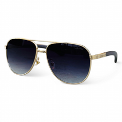 Cartier – 23051 – 59 – Golden Black – Metal – Sunglasses – Unisex