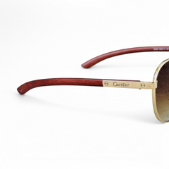 Cartier – 23051 – 59 – Golden Brown – Metal – Sunglasses – Unisex