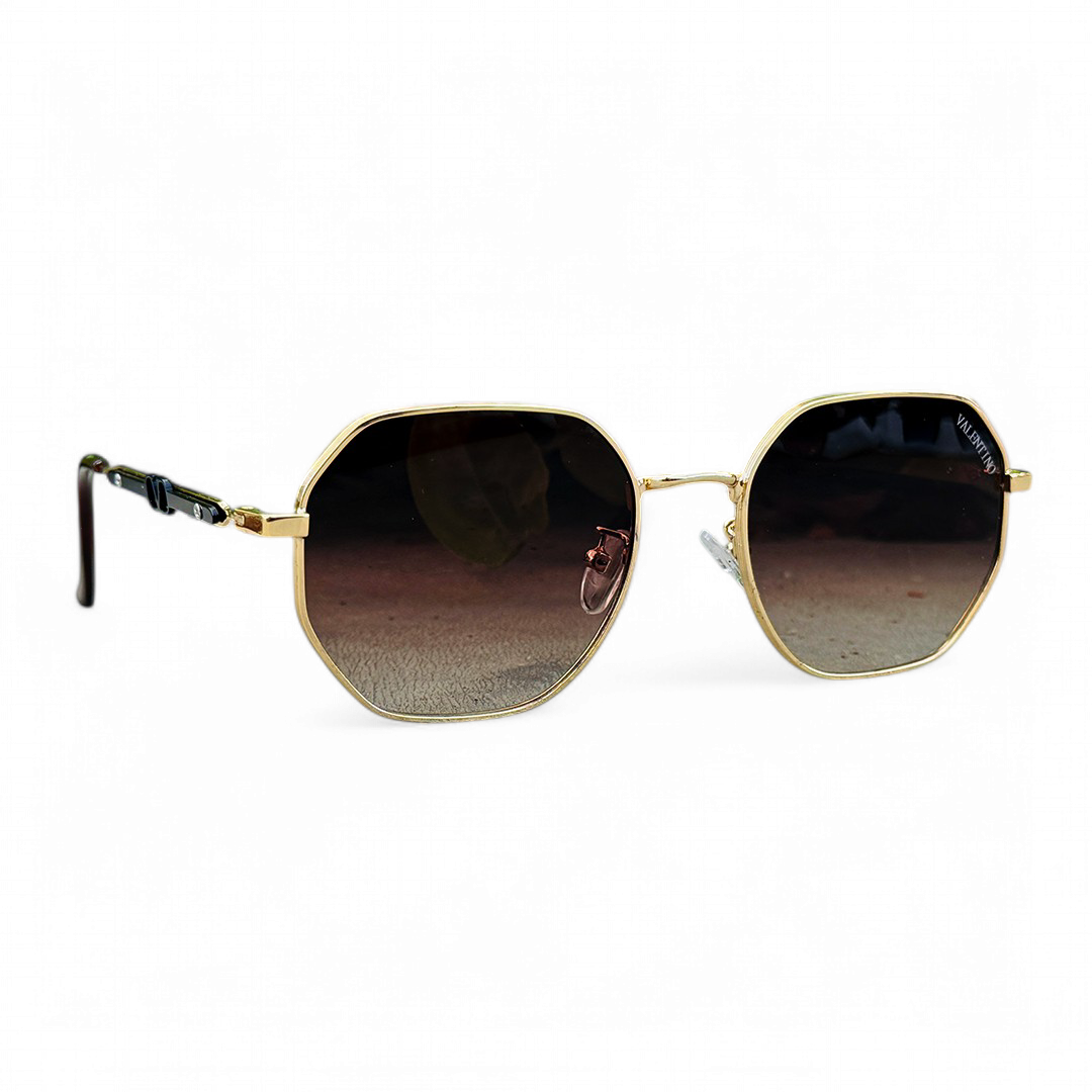 Valentino – 18130 – 58 – Golden Brown – Metal – Sunglasses – Unisex