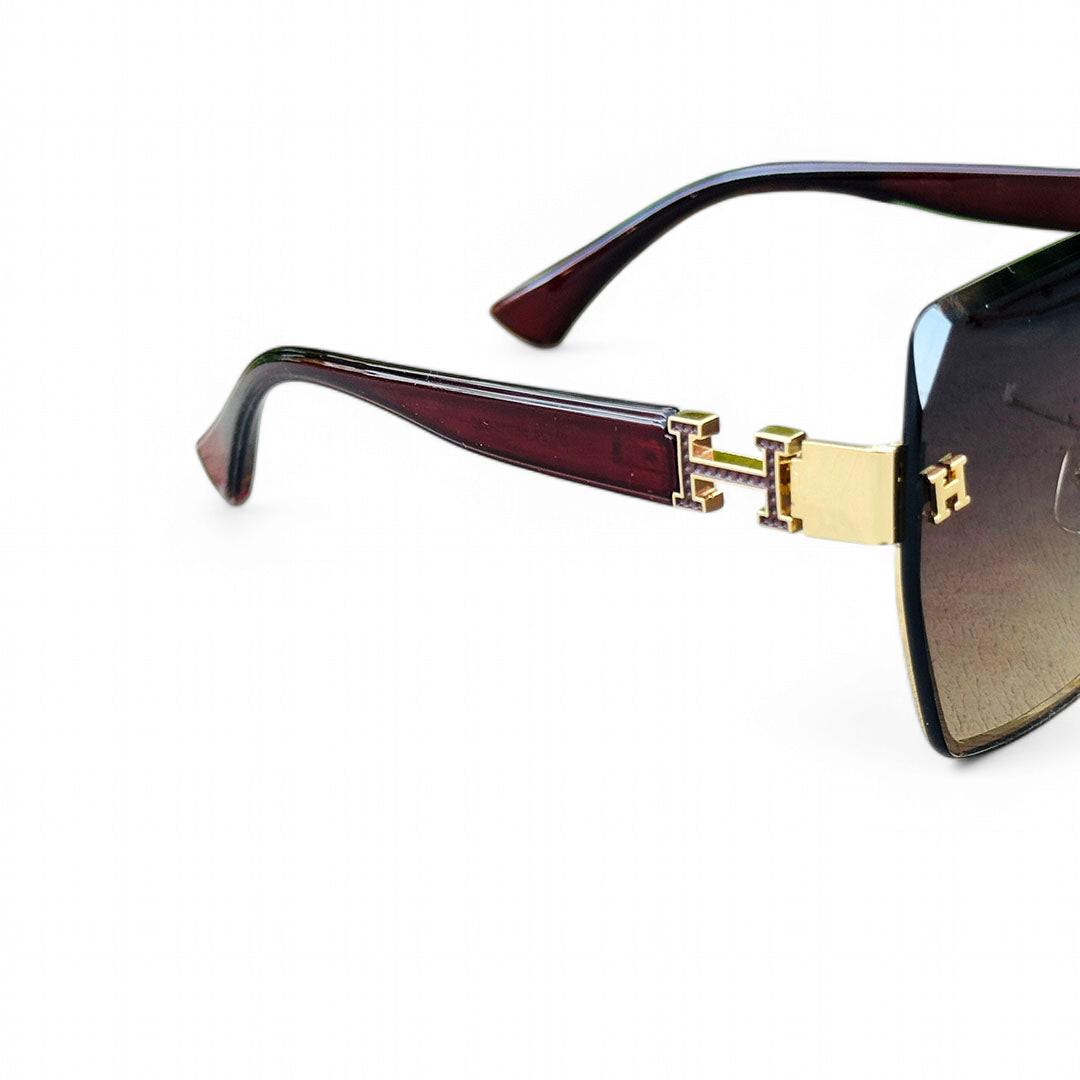 Hermes – 2A724 – 58 –Golden – Acetate – Sunglasses – Ladies