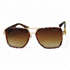 Versace – 10296 – 57 – Tortoise – Acetate - Metal – Sunglasses – Ladies