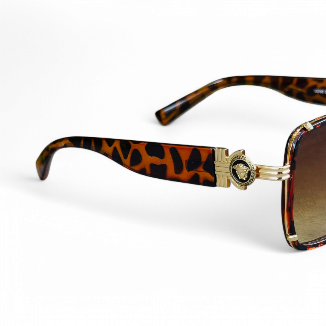 Versace – 10296 – 57 – Tortoise – Acetate - Metal – Sunglasses – Ladies