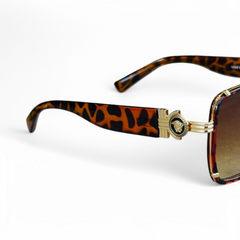 Versace – 10296 – 57 – Tortoise – Acetate - Metal – Sunglasses – Ladies